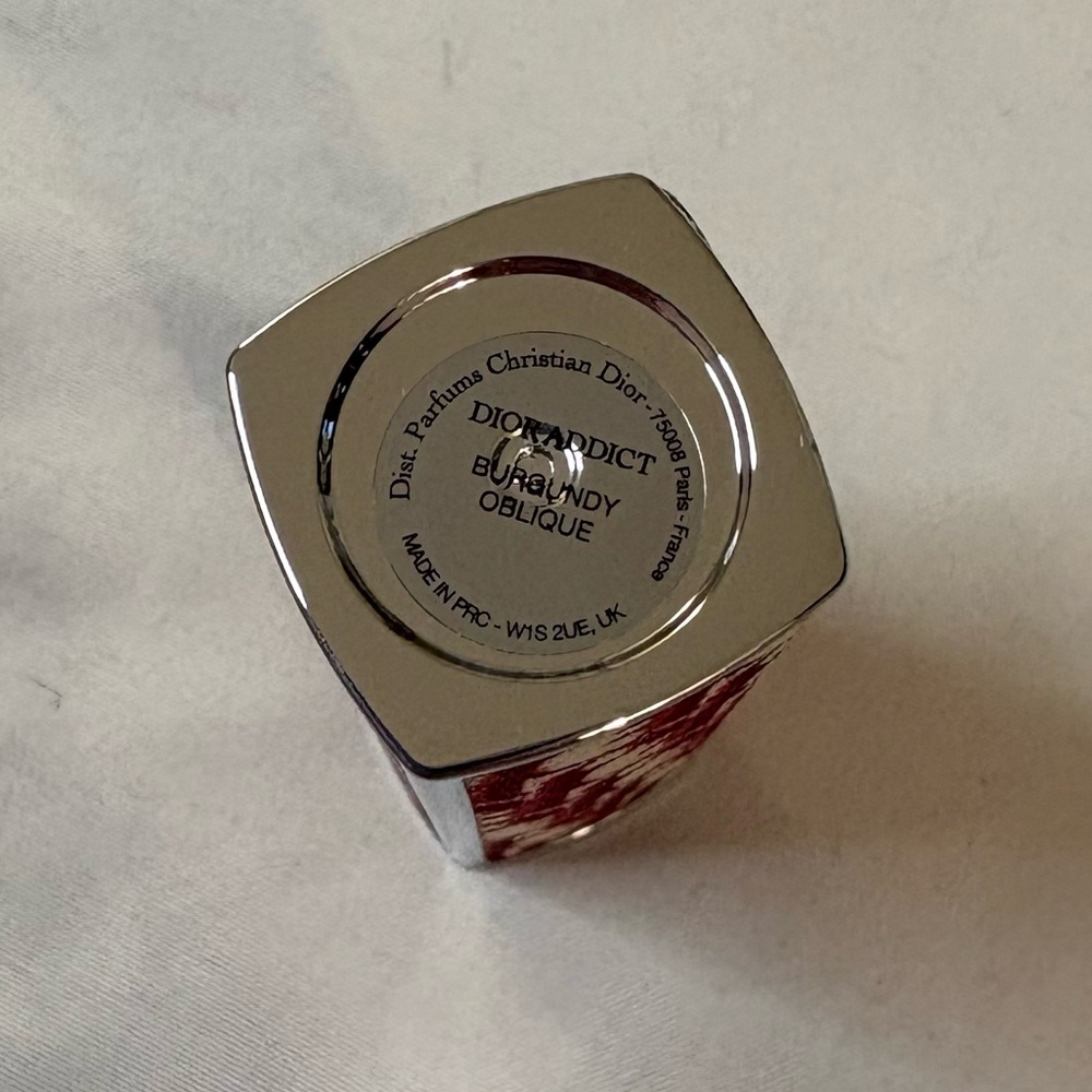 ❌SOLD!❌  DIOR LIMITED Addict Shine Lipstick Case BURGUNDY OBLIQUE NWOT - Picture 3 of 4